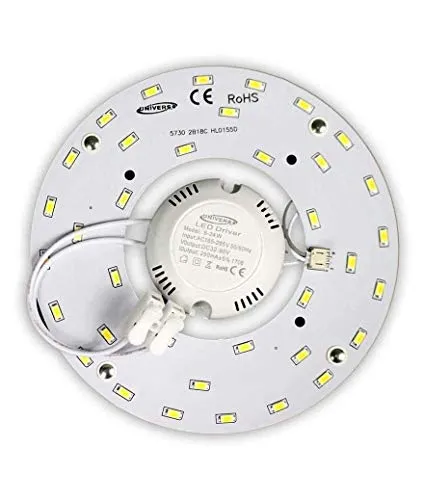 Circolina LED Corona 46W SMD 5730 modulo di ricambio circolare tubo neon per plafoniere a Calamita 265V Ultra Slim Luminoso Bianco NATURALE