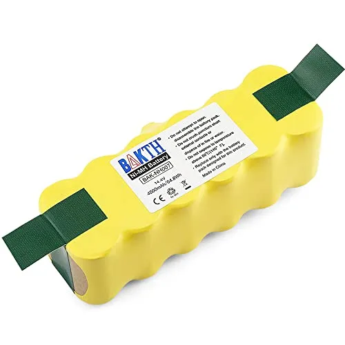 BAKTH Batteria di Ricambio Ni-MH 4500mAh 14.4V per Aspirapolvere Roomba 500 510 520 530 532 540 545 550 552 555 560 570 580 581 600 610 620 630 650 660 700 760 770 780 790 800 870 880