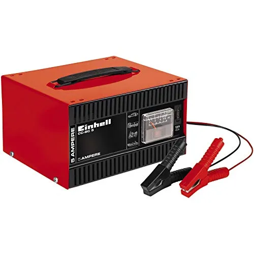 Einhell CC-BC 5 Caricabatteria auto (220-240 V, di carica 12 V, per batterie 16-80 Ah, corrente carica 5A, per batterie acido)2