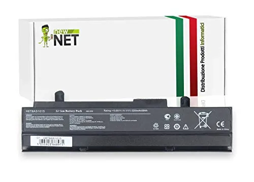 New Net Batteria A31-1015 A32-1015 AL31-1015 AL32-1015 compatibile con Asus EeePc 1015PX 1015T 1215 1215B 1215BT 1215N 1215P 1011B 1011BX 1011C 1011CX 1011H 1011HA 1011P 1011PX [10.8-11.1V - 5200mAh]