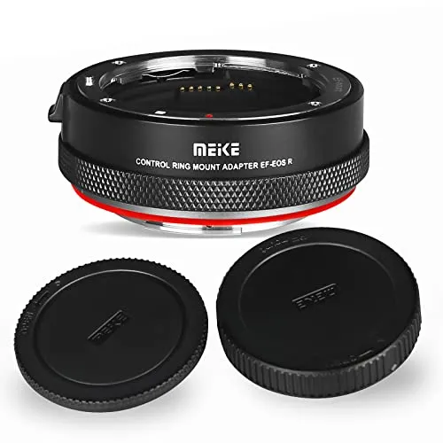 Meike MK-EFTR-B per obiettivi Canon EF/EF-S a RF Mount Cameras Auto-Focus con anello di controllo per obiettivi Canon EF/EF-S a Canon EOS R RP R5 R6 e fotocamere comodo RED