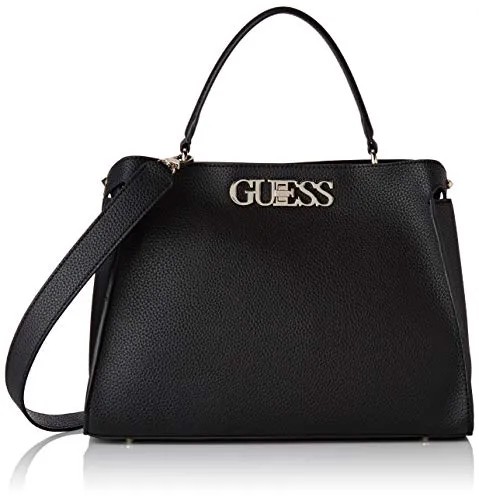 Guess Uptown Chic Lrg Trnlock Stchl Borsa a Tracolla da Donna, Nero, Taglia Unica