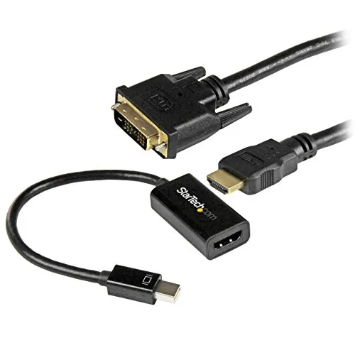Startech.Com Kit di Connettività Mdp a Dvi, Convertitore Attivo Mini Displayport a HDMI con Cavo HDMI a DVI da 1.8 m