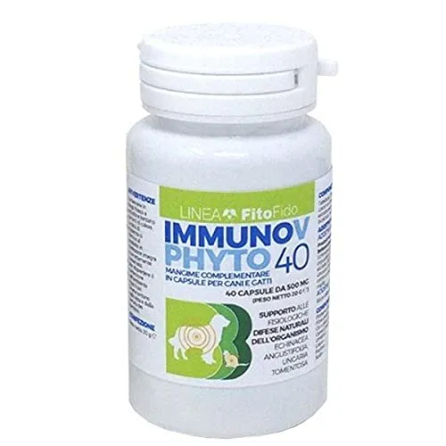 ImmunoV Phyto - 3BF - Mangime Complementare in Capsule per Cani/Gatti - Supporto Immunitario 20 g - Trebifarma