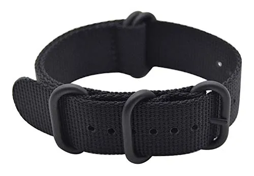 Shieranlee 24mm Cinturini Nato in Nylon with Black Heavy Buckle Watch Band per Spartan Sport Wrist HR Baro/Suunto D5/ Suunto 9 Baro/Suunto Traverse And Any Watches with 24mm Lug