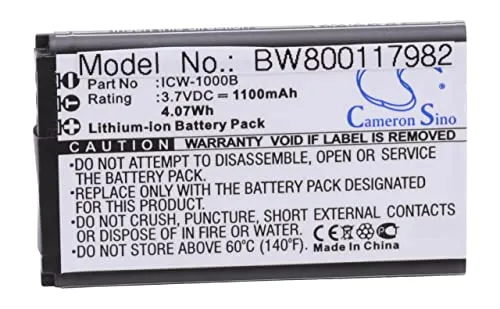 vhbw batteria compatibile con UniData/Incom ICW-1000B, WPU-7700, WPU-7800, WPU-7800B telefono fisso cordless (1100mAh, 3,7V, Li-Ion)