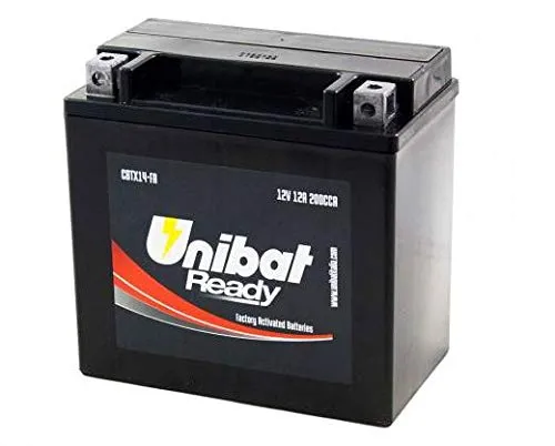 YB4L-B Batteria Moto Completa di Acido Pronta all'Uso UNIBAT READY CB4LB-FA