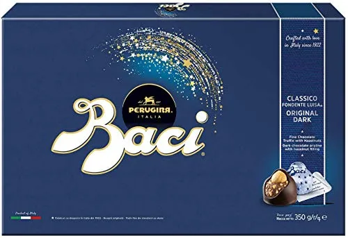 Baci Perugina Classico Cioccolatini Fondenti Ripieni al Gianduia e Nocciola, Scatola Regalo, 350 G