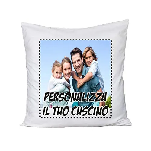 bubbleshirt Cuscino Personalizzato con Foto - Personalizza Il Tuo Cuscino - Idea Regalo