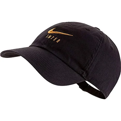 Nike Inter U Nk H86 cap, Cappellino Unisex – Adulto, Black/Truly Gold, MISC