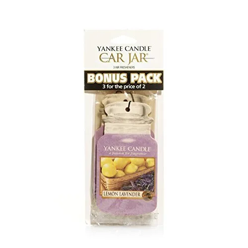 YANKEE CANDLE 1159970-Confezione di 3 deodoranti per Auto, fragranza Day Spa in Vaso, Colore