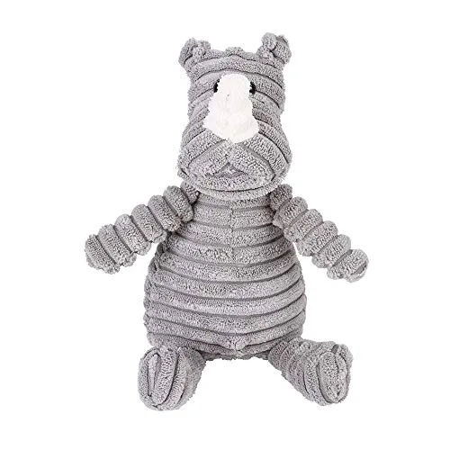 YZQ Gioco per Animali Domestici, Peluche Rhinoceros Modeling Velluto A Coste Materiale Interattivo Molar Vocal Toy Dog