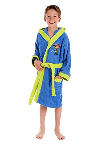 Stilia, accappatoio da bagno ricamato, 100% cotone, cappi ( Niño Anni/Boy 6 to 8 Years Old) Multicolore