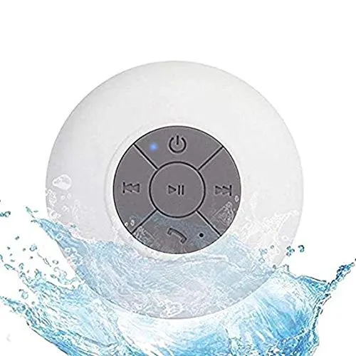 Hipipooo portatile mini HiFi impermeabile doccia piscina wireless speaker vivavoce Bluetooth con microfono(bianco)
