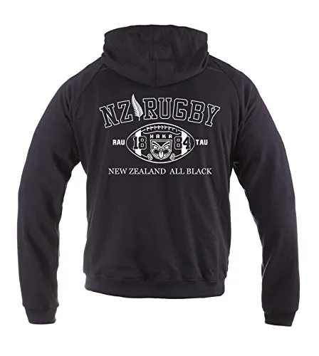 Dirty Ray Rugby New Zealand All Black Felpa Estiva-Mezza Stagione uomo con cappuccio BL2 (XL)