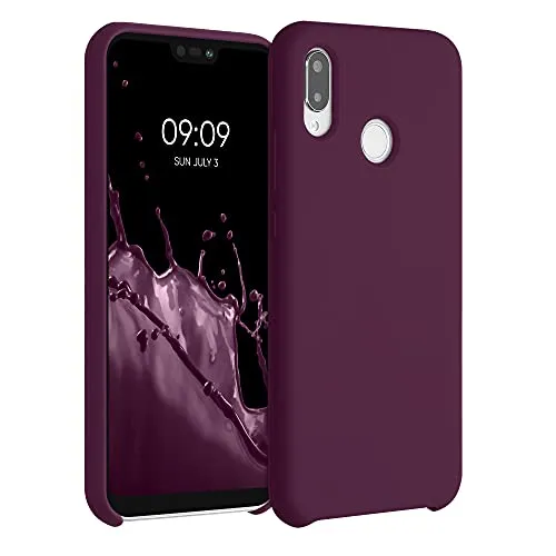 kwmobile Custodia Compatibile con Huawei P20 Lite - Cover in Silicone TPU - Back Case per Smartphone - Protezione Gommata Viola Bordeaux
