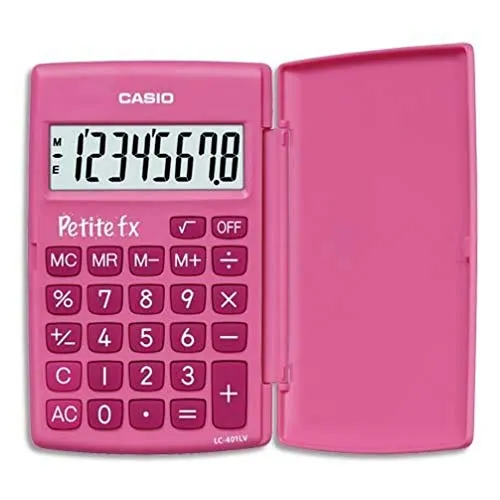 CASIO LC-401LV-PK calcolatrice tascabile - Display a 8 cifre, di colore rosa