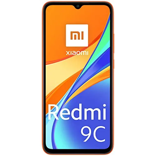 Xiaomi Redmi 9C Smartphone, 4GB+ 128GB, 6.53" HD+ Dot Drop Display 5000mAh (typ), 13 MP, con AI Face Unlock, Tripla Fotocamera, Arancione (Sunrise Orange)