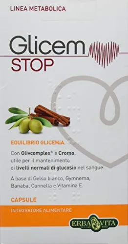 Erba Vita Integratore Alimentare Glicem Stop 60 Capsule in Blister