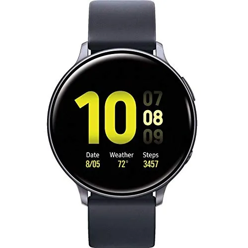 Samsung Galaxy Watch Active2 (cinturino in silicone + lunetta in alluminio) Bluetooth - Internazionale (rinnovato) R820 - 44mm Aqua Black