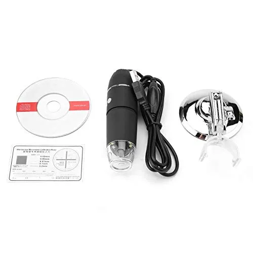 Microscopio elettronico USB portatile 1600X 2MP HD USB Magnifier con 8 LED, sistema operativo USB per Windows, XP, win7, win10