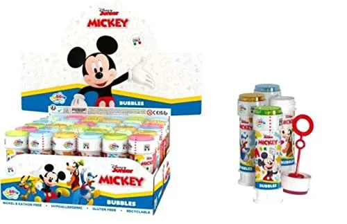 Dulcop- Mickey & Friends Bolle di Sapone Topolino Mickey Mouse (Conf. 36pz), Multicolore, 103.412000