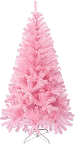 Albero di Natale artificiale 4FT, albero di pino di Natale con supporto per albero di Natale in metallo, albero di Natale rosa per vacanze, casa, ufficio, decorazione per feste