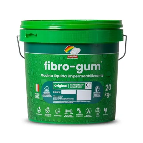 FIBROGUM ORIGINAL - Membrana Impermeabilizzante ad Alte Prestazioni (20 Kg, Verde)