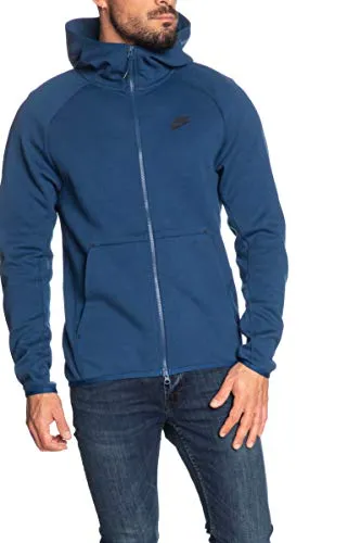 Desconocido Nike Sportswear Tech Fleece - Felpa da Uomo, Uomo, 928483, Blu (Coastal Blue) / Nero, XL