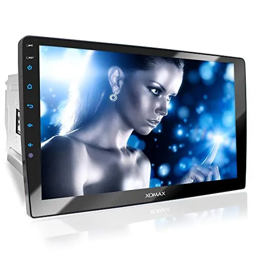 XOMAX XM-2V1004 Autoradio con Schermo Touch Screen XXL regolabile (10" / 25 cm) I Mirrorlink I Bluetooth I Porte per microfono esterno e telecamera per la visione posteriore I RDS I USB I 2 DIN
