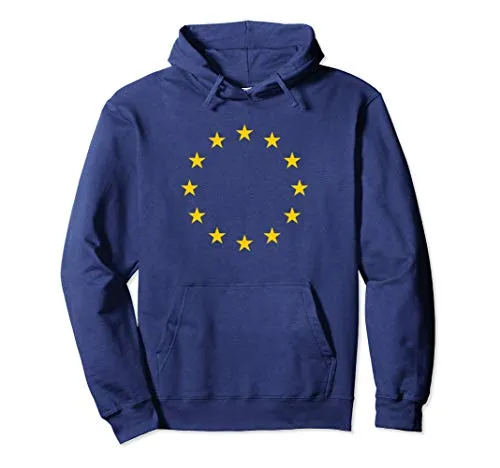 Bandiera Europa Unione Europea UE EU Europe Flag Uomo Donna Felpa con Cappuccio