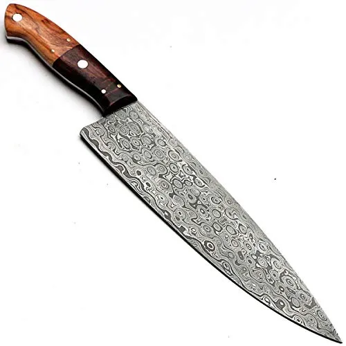 8791 Custom fatto a mano in acciaio damasco coltello coniglio- damasco coltello chef – Coltello da cucina
