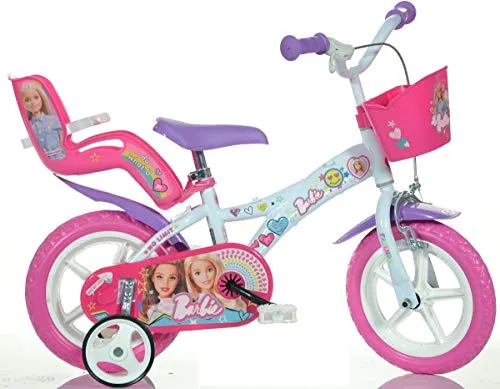 BICICLETTA DINO BIKES Bambina Misura 12 Pollici Bianco Rosa Art. 612 GL-BAF