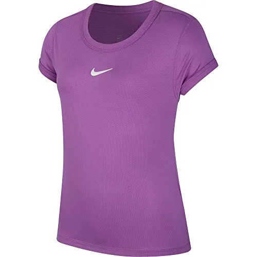 Nike NKCT Dry, T-Shirt Bambina, Purple Nebula/White, L