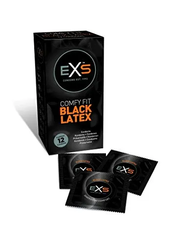 Exs Condoms Exs Black Latex - 12 Pack - 300 Gr