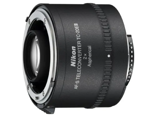 Nikon Moltiplicatore di Focale TC-20E AF-S III TELECONVERTER, Raddoppia la lunghezza focale effettiva di alcuni obiettivi NIKKOR,Compatto, Leggero, Nero, Nital Card: 4 Anni di Garanzia