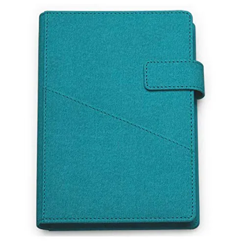 Agenda giornaliera 2020 pu astuccio custodia termovirante 15x21 cm chiusura linguetta calamitata (Verde Acqua)