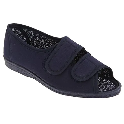 San Diego - Scarpe Casual Larghe a Strappo - Donna (37 EUR) (Blu Navy)
