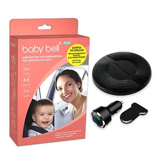 Dispositivo anti abbandono Steelmate Baby Bell Plus | universale 100% auto | espandibile | funziona anche senza smartphone