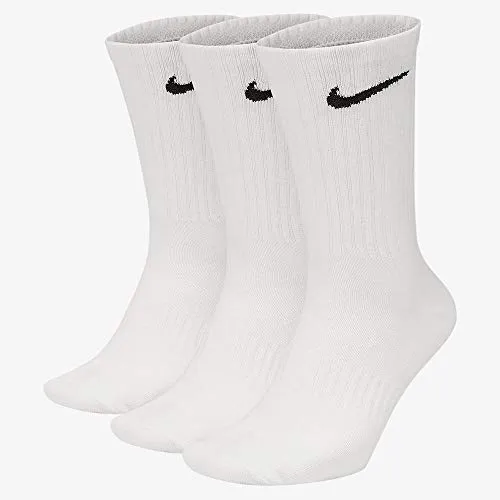 Nike Socks Everyday LTWT, Calzini Uomo, Bianco (White/Black), 34–38 (Taglia produttore: S), Confezione da 3