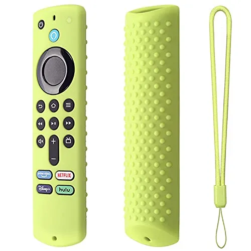 Zebroau Alexa - Custodia per telecomando vocale (terza generazione), custodia in silicone per telecomando Fire TV-Stick, leggera, antiscivolo, antiurto, con cinturino anti-perdita (2021)
