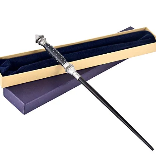 QKCX Cosplay Props Giocattolo Magico della Bacchetta, Bacchetta Magica Metal Core Resina Rod Harry Potter Bacchetta Narcissa Malfoy Wizard per Streghe e maghi,Purple Box,36cm