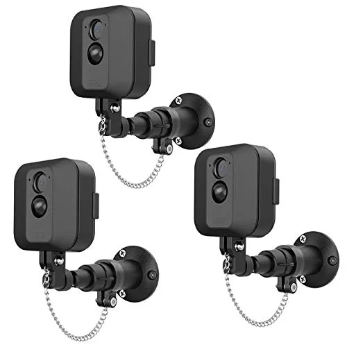 TIUIHU - Supporto di sicurezza per telecamera Blink XT e Blink XT2, con catena antifurto e staffa di montaggio a parete in metallo, protezione extra per la sicurezza domestica, nero