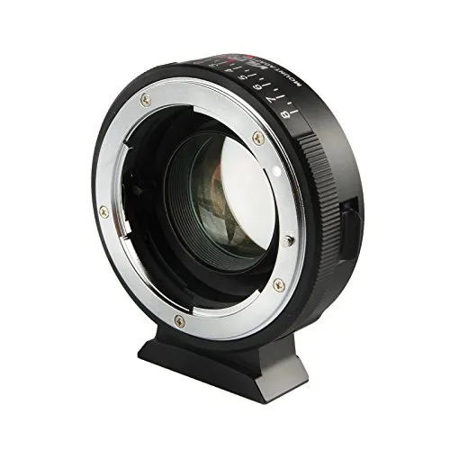 VILTROX NF-M43X Speed Booster 0,71x Adattatore obiettivo per Nikon F obiettivo a Micro Quattro Terzi Fotocamera M43 Messa a fuoco manuale a infinito