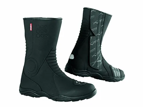 A-Pro Stivale Scarpa Calzatura Pelle Cuoio Moto Turismo Scooter Impermeabile Nero 42