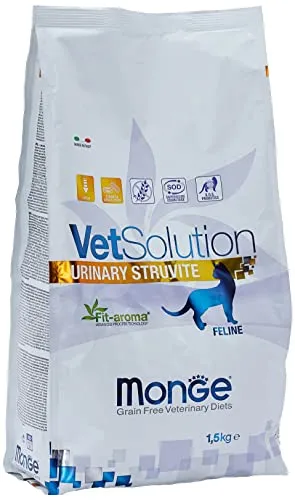 MONGE Veterinary Solution Gatto Urinary Struvite kg. 1,5 Cibo Gatti, Multicolore, Unica