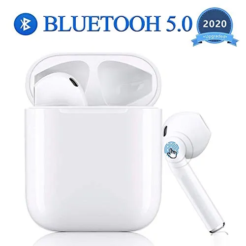 Cuffie Bluetooth 5.0 Senza Fili Auricolari in-Ear con Microfono IPX5 Impermeabile Long Playtime 3D Stereo Touch Control Wireless Auricolare Sport per iPhone Samsung Huawei