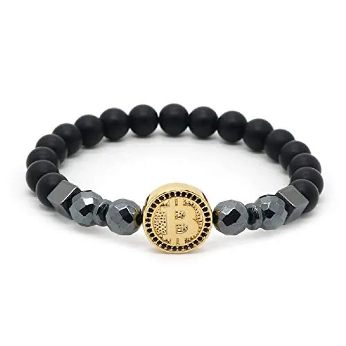 mycoi Wear Bitcoin Bracciale da Uomo Donna Unisex e Acciaio inossidabile, colore: gold, cod. MCW