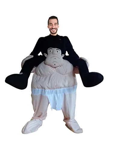 Ikumaal F112 Originale Costume di Carnevale, Costume Costumi Lottatore di Sumo in Taglia Unica per Uomini Adulti Coppie, per Il Carnevale, Adatto Anche Come Regalo di Compleanno o di Natale