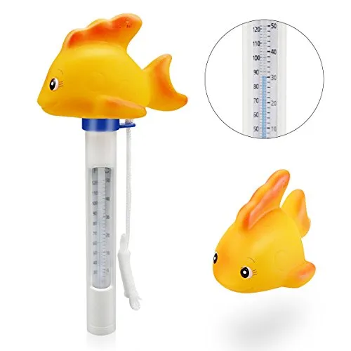 Termometro Galleggiante per Piscina, Pesce Giallo, SPA Swimming Pool Thermometer, Acquari & Stagni di Pesce